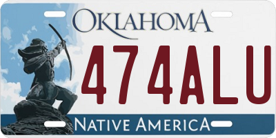 OK license plate 474ALU