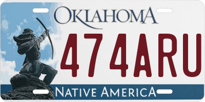 OK license plate 474ARU