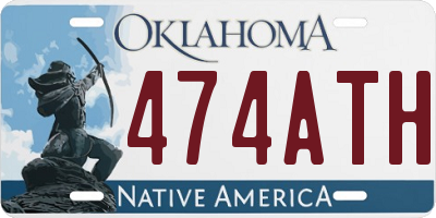 OK license plate 474ATH