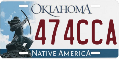 OK license plate 474CCA