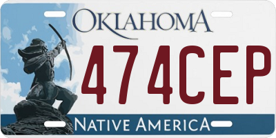 OK license plate 474CEP