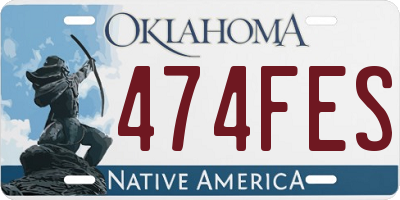 OK license plate 474FES