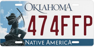 OK license plate 474FFP