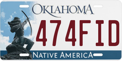 OK license plate 474FID