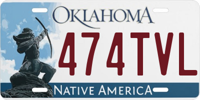 OK license plate 474TVL
