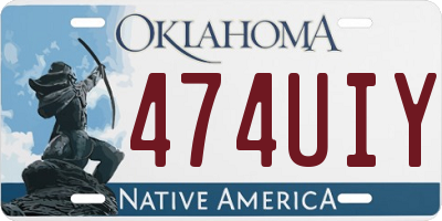 OK license plate 474UIY
