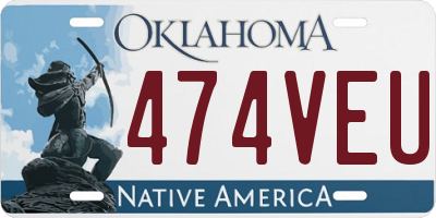OK license plate 474VEU