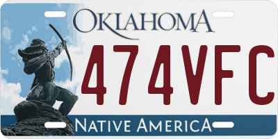 OK license plate 474VFC
