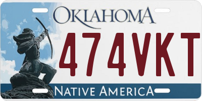 OK license plate 474VKT
