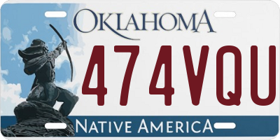 OK license plate 474VQU