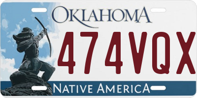 OK license plate 474VQX