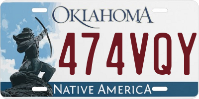 OK license plate 474VQY