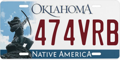 OK license plate 474VRB