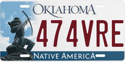 OK license plate 474VRE