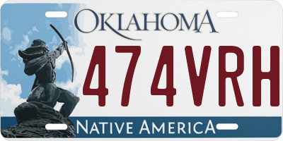 OK license plate 474VRH
