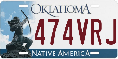 OK license plate 474VRJ