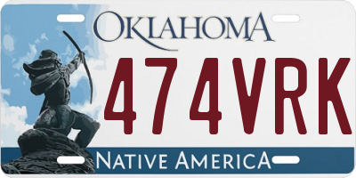 OK license plate 474VRK