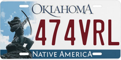 OK license plate 474VRL