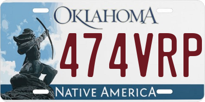 OK license plate 474VRP