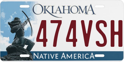 OK license plate 474VSH