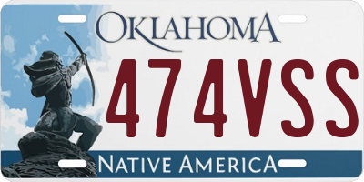 OK license plate 474VSS
