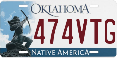 OK license plate 474VTG