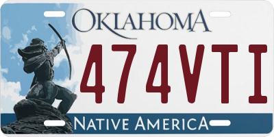 OK license plate 474VTI
