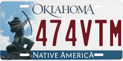 OK license plate 474VTM