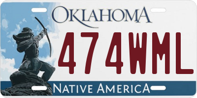 OK license plate 474WML