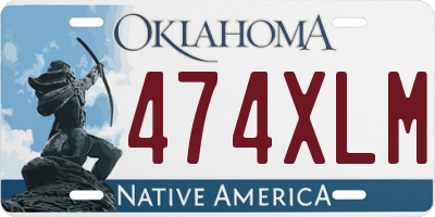 OK license plate 474XLM