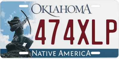 OK license plate 474XLP