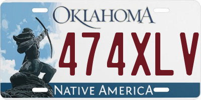 OK license plate 474XLV