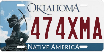 OK license plate 474XMA