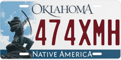 OK license plate 474XMH