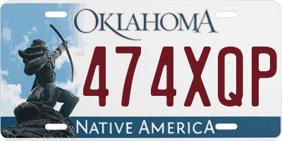 OK license plate 474XQP