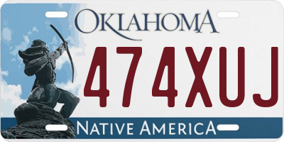 OK license plate 474XUJ