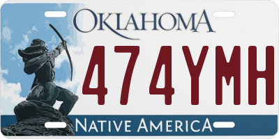 OK license plate 474YMH