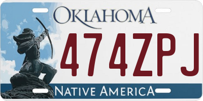 OK license plate 474ZPJ