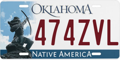 OK license plate 474ZVL