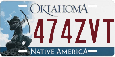 OK license plate 474ZVT