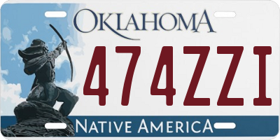 OK license plate 474ZZI