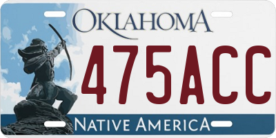 OK license plate 475ACC