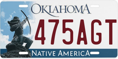 OK license plate 475AGT