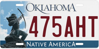 OK license plate 475AHT