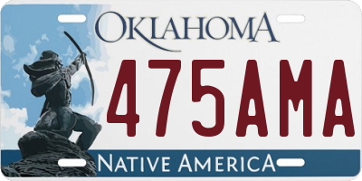 OK license plate 475AMA