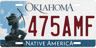 OK license plate 475AMF