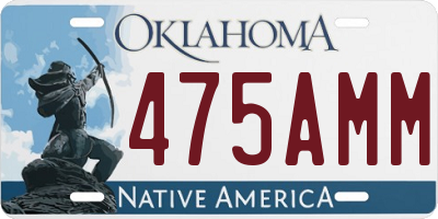 OK license plate 475AMM