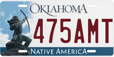 OK license plate 475AMT