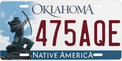 OK license plate 475AQE