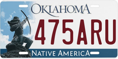 OK license plate 475ARU